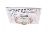 купить SN1583-White+Gold stripe Donolux Светильник встраиваемый, квадрат, цинковый сплав, неповоротный