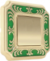 Smalto Italiano (Fede): рамка - EMERALD GREEN SIENA, клавиша - Bright Patina